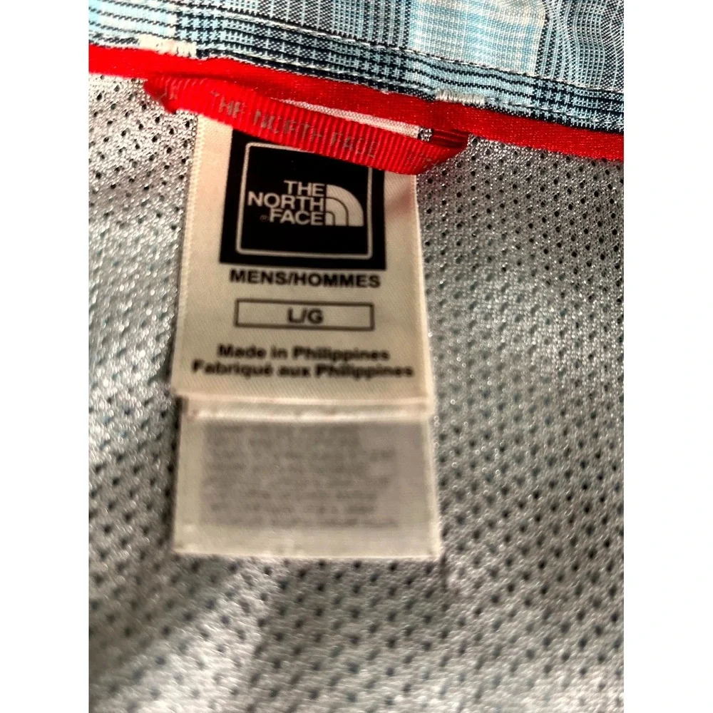 The North Face Flannel Shirt Mens L Multicolor Plaid Mesh Lined Collar Button Up